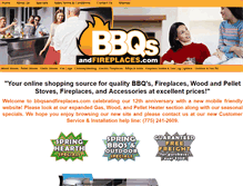 Tablet Screenshot of bbqsandfireplaces.com